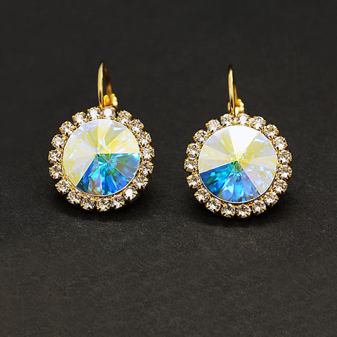Auskari "Klaris (Aurore Boreale)" ar Swarovski™ kristāliem